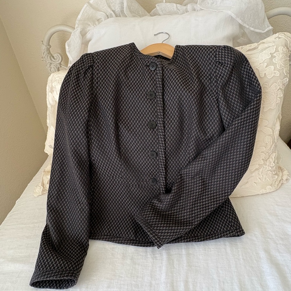 Armani Collezioni Textured Black Jacket